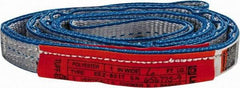 Lift-All - 6' Long x 1" Wide, 3,200 Lb Vertical Capacity, 2 Ply, Polyester Web Sling - 2,500 Lb Choker Capacity - Eagle Tool & Supply