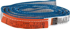 Lift-All - 7' Long x 1" Wide, 3,200 Lb Vertical Capacity, 2 Ply, Polyester Web Sling - 1,250 Lb Choker Capacity - Eagle Tool & Supply