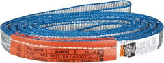 Lift-All - 8' Long x 1" Wide, 3,200 Lb Vertical Capacity, 2 Ply, Polyester Web Sling - 2,500 Lb Choker Capacity - Eagle Tool & Supply