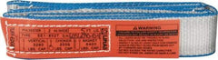 Lift-All - 5' Long x 2" Wide, 3,200 Lb Vertical Capacity, 1 Ply, Polyester Web Sling - 2,500 Lb Choker Capacity - Eagle Tool & Supply