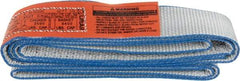 Lift-All - 6' Long x 2" Wide, 3,200 Lb Vertical Capacity, 1 Ply, Polyester Web Sling - 2,500 Lb Choker Capacity - Eagle Tool & Supply