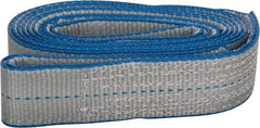 Lift-All - 10' Long x 2" Wide, 3,200 Lb Vertical Capacity, 1 Ply, Polyester Web Sling - 2,500 Lb Choker Capacity - Eagle Tool & Supply