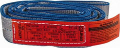 Lift-All - 6' Long x 2" Wide, 6,400 Lb Vertical Capacity, 2 Ply, Polyester Web Sling - 5,000 Lb Choker Capacity - Eagle Tool & Supply