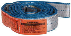Lift-All - 9' Long x 2" Wide, 6,400 Lb Vertical Capacity, 2 Ply, Polyester Web Sling - 5,000 Lb Choker Capacity - Eagle Tool & Supply