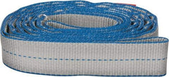 Lift-All - 10' Long x 2" Wide, 6,400 Lb Vertical Capacity, 2 Ply, Polyester Web Sling - 5,000 Lb Choker Capacity - Eagle Tool & Supply