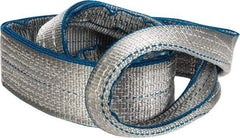 Lift-All - 4' Long x 3" Wide, 8,600 Lb Vertical Capacity, 2 Ply, Polyester Web Sling - 6,900 Lb Choker Capacity - Eagle Tool & Supply