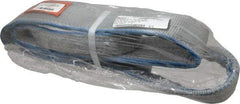 Lift-All - 5' Long x 3" Wide, 8,600 Lb Vertical Capacity, 2 Ply, Polyester Web Sling - 6,900 Lb Choker Capacity - Eagle Tool & Supply