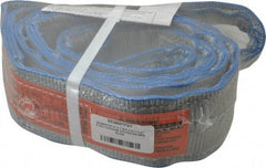 Lift-All - 7' Long x 3" Wide, 8,600 Lb Vertical Capacity, 2 Ply, Polyester Web Sling - 6,900 Lb Choker Capacity - Eagle Tool & Supply