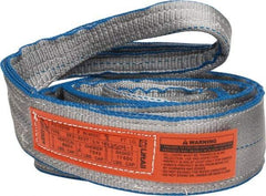 Lift-All - 8' Long x 3" Wide, 8,600 Lb Vertical Capacity, 2 Ply, Polyester Web Sling - 6,900 Lb Choker Capacity - Eagle Tool & Supply