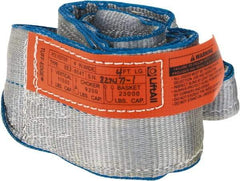 Lift-All - 4' Long x 4" Wide, 11,500 Lb Vertical Capacity, 2 Ply, Polyester Web Sling - 9,200 Lb Choker Capacity - Eagle Tool & Supply