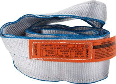 Lift-All - 6' Long x 4" Wide, 11,500 Lb Vertical Capacity, 2 Ply, Polyester Web Sling - 9,200 Lb Choker Capacity - Eagle Tool & Supply