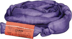 Lift-All - 8' Long x 1" Wide, 2,600 Lb Vertical Capacity, Polyester Web Sling - 2,100 Lb Choker Capacity, 5/8" Diam Chain, Purple - Eagle Tool & Supply