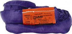 Lift-All - 9' Long x 1" Wide, Polyester Web Sling - 2,100 Lb Choker Capacity, 5/8" Diam Chain, Purple - Eagle Tool & Supply