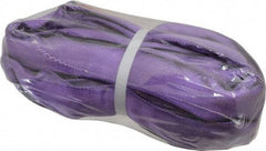 Lift-All - 10' Long x 1" Wide, Polyester Web Sling - 2,100 Lb Choker Capacity, 5/8" Diam Chain, Purple - Eagle Tool & Supply