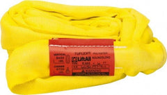 Lift-All - 6' Long x 1-3/4" Wide, Polyester Web Sling - 6,700 Lb Choker Capacity, 1-1/8" Diam Chain, Yellow - Eagle Tool & Supply