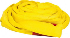 Lift-All - 8' Long x 1-3/4" Wide, Polyester Web Sling - 6,700 Lb Choker Capacity, 1-1/8" Diam Chain, Yellow - Eagle Tool & Supply