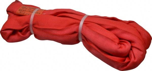 Lift-All - 6' Long x 2" Wide, Polyester Web Sling - 10,600 Lb Choker Capacity, 1-3/8" Diam Chain, Red - Eagle Tool & Supply