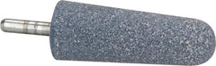 Tru-Maxx - 1" Head Diam x 2-3/4" Thickness, A3, Tree End, Aluminum Oxide Mounted Point - Blue, Medium Grade, 60 Grit, 15,530 RPM - Eagle Tool & Supply