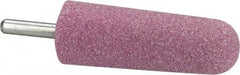 Tru-Maxx - 1" Head Diam x 2-3/4" Thickness, A3, Tree End, Aluminum Oxide Mounted Point - Pink, Medium Grade, 60 Grit, 15,530 RPM - Eagle Tool & Supply