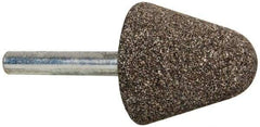 Tru-Maxx - 1-1/4" Head Diam x 1-1/4" Thickness, A4, Tree End, Aluminum Oxide Mounted Point - Medium Grade, 60 Grit, 28,550 RPM - Eagle Tool & Supply