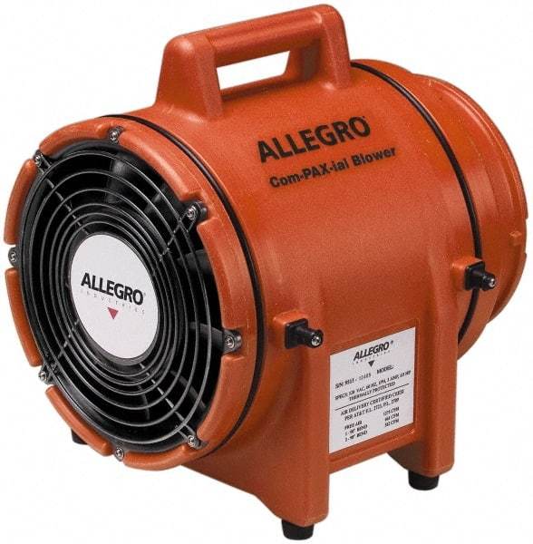 Allegro - 8" Inlet, Electric AC Axial Blower - 0.33 hp, 900 CFM, Explosion Proof, 115 Max Voltage Rating - Eagle Tool & Supply