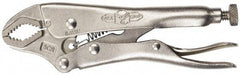 Irwin - 7" OAL Curved Jaw Locking Pliers - 3/4" Jaw Width, 1-7/8" Jaw Depth, 1-5/8" Jaw Opening, Standard Handle - Eagle Tool & Supply