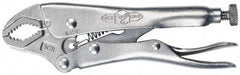 Irwin - 5" OAL Curved Jaw Locking Pliers - 3/4" Jaw Width, 2-1/4" Jaw Depth, 1-1/2" Jaw Opening, Standard Handle - Eagle Tool & Supply