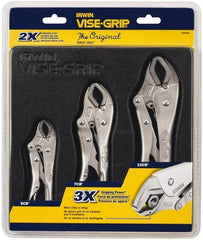 Irwin - 3 Piece Locking Plier Set - Comes in Tray - Eagle Tool & Supply