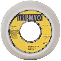 Tru-Maxx - 4" Diam, 1-1/4" Hole Size, 1-1/2" Overall Thickness, 60 Grit, Type 11 Tool & Cutter Grinding Wheel - Medium Grade, Aluminum Oxide, J Hardness, 5,730 RPM - Eagle Tool & Supply