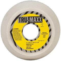 Tru-Maxx - 5" Diam, 1-3/4" Hole Size, 1-3/4" Overall Thickness, 46 Grit, Type 11 Tool & Cutter Grinding Wheel - Coarse Grade, Aluminum Oxide, I Hardness, 4,585 RPM - Eagle Tool & Supply