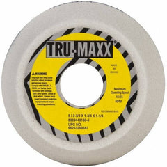 Tru-Maxx - 5" Diam, 1-3/4" Hole Size, 1-3/4" Overall Thickness, 60 Grit, Type 11 Tool & Cutter Grinding Wheel - Medium Grade, Aluminum Oxide, J Hardness, 4,585 RPM - Eagle Tool & Supply