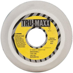 Tru-Maxx - 5" Diam, 1-3/4" Hole Size, 1-3/4" Overall Thickness, 80 Grit, Type 11 Tool & Cutter Grinding Wheel - Medium Grade, Aluminum Oxide, J Hardness, 4,585 RPM - Eagle Tool & Supply