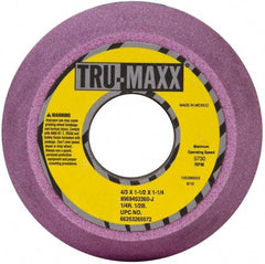 Tru-Maxx - 4" Diam, 1-1/4" Hole Size, 1-3/4" Overall Thickness, 60 Grit, Type 11 Tool & Cutter Grinding Wheel - Medium Grade, Aluminum Oxide, J Hardness, 5,730 RPM - Eagle Tool & Supply