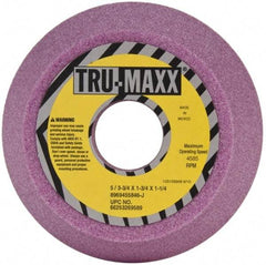 Tru-Maxx - 5" Diam, 1-1/4" Hole Size, 1-3/4" Overall Thickness, 46 Grit, Type 11 Tool & Cutter Grinding Wheel - Coarse Grade, Aluminum Oxide, J Hardness, 4,585 RPM - Eagle Tool & Supply