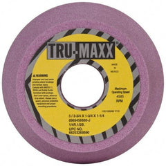 Tru-Maxx - 5" Diam, 1-1/4" Hole Size, 1-3/4" Overall Thickness, 60 Grit, Type 11 Tool & Cutter Grinding Wheel - Medium Grade, Aluminum Oxide, J Hardness, 4,585 RPM - Eagle Tool & Supply