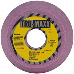 Tru-Maxx - 5" Diam, 1-1/4" Hole Size, 1-3/4" Overall Thickness, 60 Grit, Type 11 Tool & Cutter Grinding Wheel - Medium Grade, Aluminum Oxide, K Hardness, 4,585 RPM - Eagle Tool & Supply