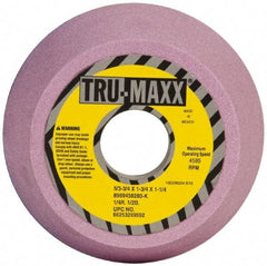 Tru-Maxx - 5" Diam, 1-1/4" Hole Size, 1-3/4" Overall Thickness, 80 Grit, Type 11 Tool & Cutter Grinding Wheel - Medium Grade, Aluminum Oxide, K Hardness, 4,585 RPM - Eagle Tool & Supply