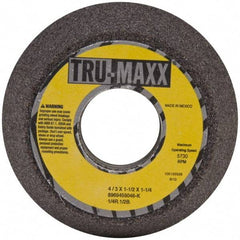 Tru-Maxx - 4" Diam, 1-1/4" Hole Size, 1-1/2" Overall Thickness, 46 Grit, Type 11 Tool & Cutter Grinding Wheel - Coarse Grade, Aluminum Oxide, K Hardness, 5,730 RPM - Eagle Tool & Supply
