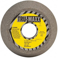 Tru-Maxx - 5" Diam, 1-1/4" Hole Size, 1-3/4" Overall Thickness, 60 Grit, Type 11 Tool & Cutter Grinding Wheel - Medium Grade, Aluminum Oxide, J Hardness, 4,585 RPM - Eagle Tool & Supply