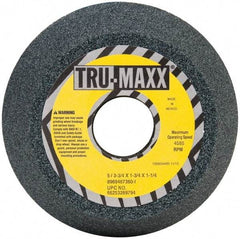 Tru-Maxx - 5" Diam, 1-1/4" Hole Size, 1-3/4" Overall Thickness, 60 Grit, Type 11 Tool & Cutter Grinding Wheel - Medium Grade, Aluminum Oxide, I Hardness, 4,585 RPM - Eagle Tool & Supply