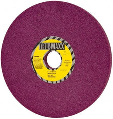 Tru-Maxx - 8" Diam x 1-1/4" Hole x 1/2" Thick, K Hardness, 60 Grit Surface Grinding Wheel - Aluminum Oxide, Type 1, Medium Grade, 3,600 Max RPM, No Recess - Eagle Tool & Supply