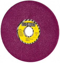 Tru-Maxx - 8" Diam x 1-1/4" Hole x 1/2" Thick, G Hardness, 60 Grit Surface Grinding Wheel - Aluminum Oxide, Type 1, Coarse Grade, 3,600 Max RPM, No Recess - Eagle Tool & Supply