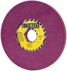 Tru-Maxx - 7" Diam x 1-1/4" Hole x 1/2" Thick, J Hardness, 80 Grit Surface Grinding Wheel - Aluminum Oxide, Type 1, Medium Grade, 3,600 Max RPM, No Recess - Eagle Tool & Supply