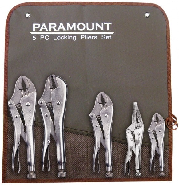 Paramount - 5 Piece Locking Plier Set - Eagle Tool & Supply