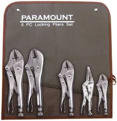 Paramount - 5 Piece Locking Plier Set - Eagle Tool & Supply