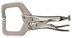 Paramount - 11" OAL C-Clamp Locking Pliers - 2-5/8" Jaw Depth, 3-3/8" Jaw Opening, Standard Handle - Eagle Tool & Supply