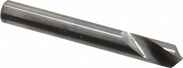 Accupro - 8mm Body Diam, 120°, 63mm OAL, Solid Carbide Spotting Drill - Eagle Tool & Supply