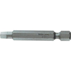 Wiha - #2" Square Size Power Bit - 1/4" Drive, 2" OAL - Eagle Tool & Supply