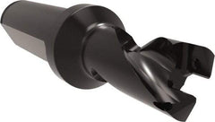 Allied Machine and Engineering - Series 15, 15 to 16mm Diam, 3/4" Diam Straight Shank with Flange, Helical Flute Spade Drill - 11/16" Max Depth, 1-3/4" Body Length, 3-25/32" OAL, Short Length, Through Coolant - Eagle Tool & Supply
