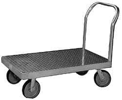 Magliner - 2,000 Lb Capacity Aluminum Platform Truck - Aluminum Deck, 36" OAW - Eagle Tool & Supply